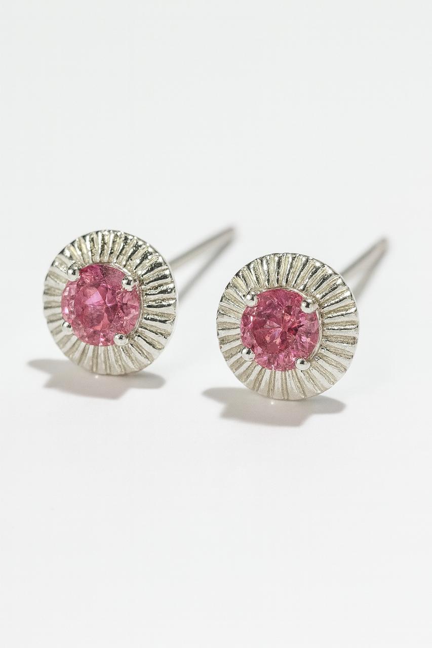 Aretes de Zirconia Rosa