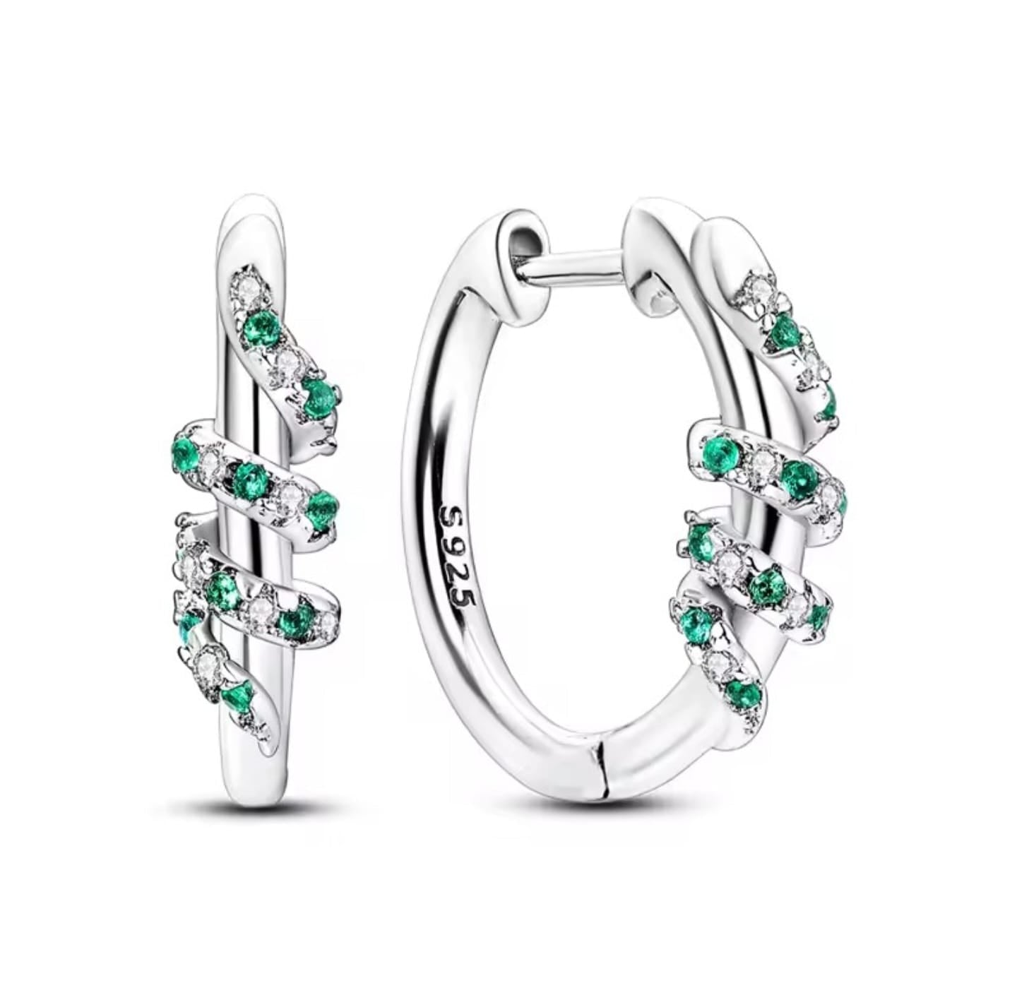 Aretes circulares Esplendor Esmeralda