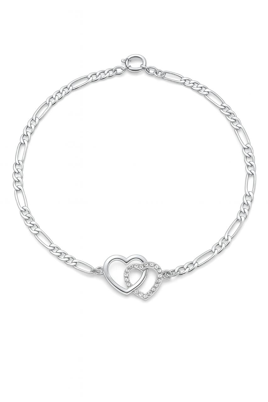 Pulsera doble corazón