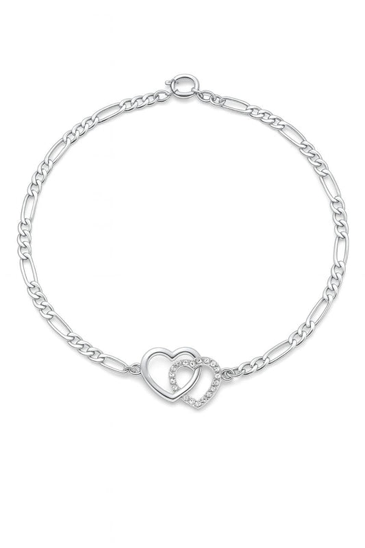 Pulsera doble corazón