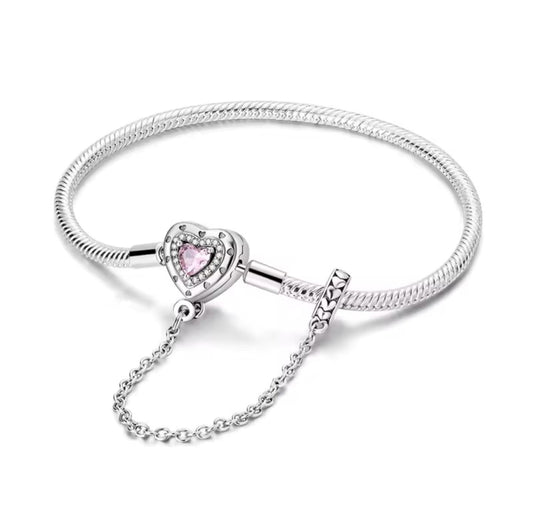 Pulsera de Corazón con cadena